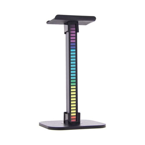 Xanlite - Support De Casque Avec Barre Lumineuse Led Rvb Digital, Synchronisation Sonore, Rechargeable Usb - Bisrvbm