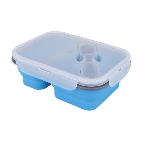 Xeme 2 Cellules En Silicone Portable Bote  Lunch Portable 900ml Four  Micro-Ondes Bol Pliant De Stockage Des Aliments Conteneur  Lunch Lunchbox