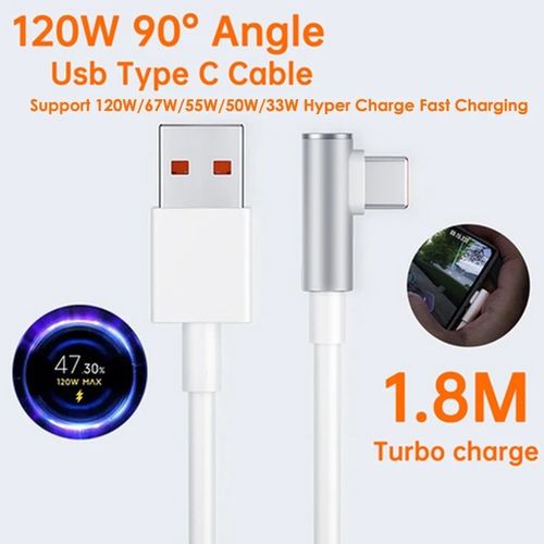 Xiaomi-Cble USB Type C d'origine,SnapMi 13,12,Chargeur rapide,Redmi Note 13,12,Black Shlavabo 4,5 Turbo Charge,120W - Type 1.8m L shaped