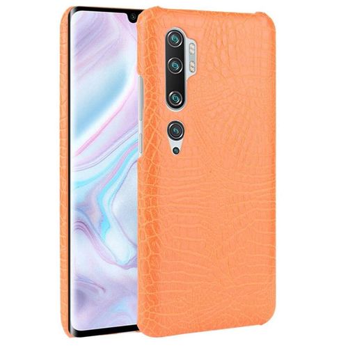 Xiaomi Mi Note 10 tui Pour Classique lgant Compatibilit Anti raflure Mode Classique D'alligator Housse De Protection - Couleur Orange