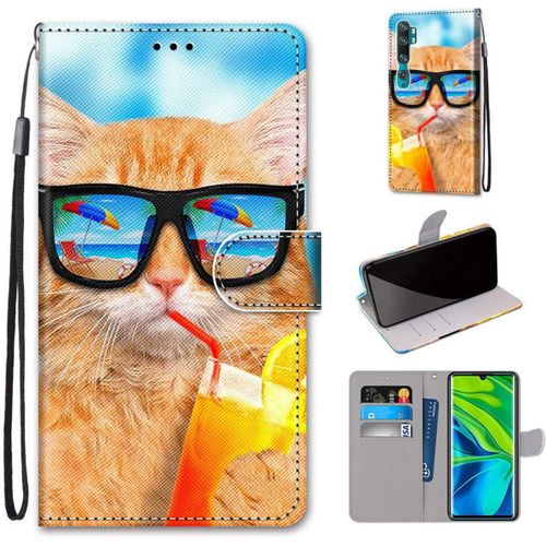 Xiaomi Mi Note 10/Mi Note 10 Pro Coque Mi Cc9 Pro Coque Modle 12 Etui  Rabat En Cuir Pu Portefeuille Housse Avec Fonction De Support Pour Xiaomi Mi Note 10/Mi Note 10 Pro/Mi Cc9 Pro
