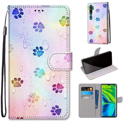 Xiaomi Mi Note 10/Mi Note 10 Pro Coque Mi Cc9 Pro Coque Modle 18 Etui  Rabat En Cuir Pu Portefeuille Housse Avec Fonction De Support Pour Xiaomi Mi Note 10/Mi Note 10 Pro/Mi Cc9 Pro