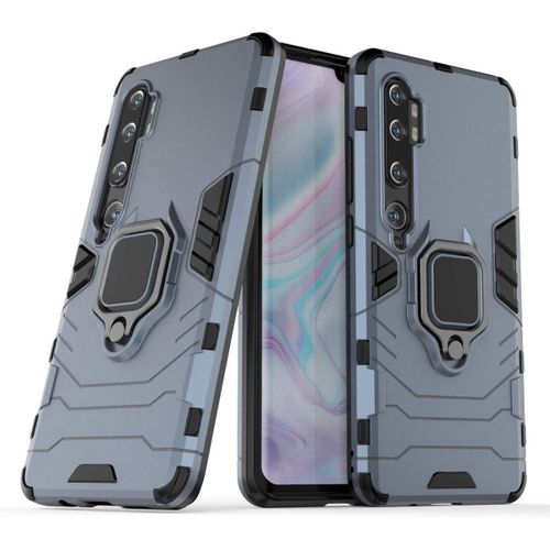 Xiaomi Mi Note 10 Pro Coque, Avec Support De Tlphone PortableStructure Double Couche Anti-Poussire Et AntichocEtui Housse Pour Xiaomi Mi Note 10 Pro-Bleu Fonc