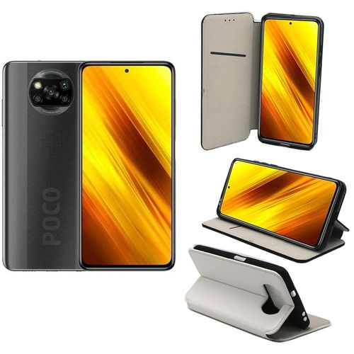 Xiaomi Poco X3 Nfc (Pocophone X3 Nfc) 2020 Etui Protection Portefeuille Blanc  Rabat Avec Porte Cartes - Housse Poco X3 2020 Folio Blanche Coque Silicone Antichoc Smartphone 2020 - Accessoires Pochette Case