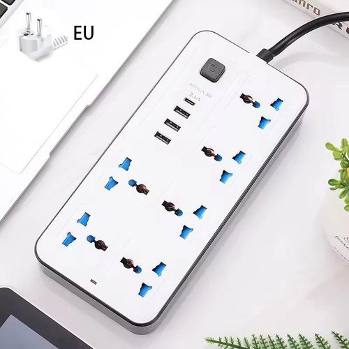 Xiaomi Power Multi Tap Prise Universelle Ue Us Uk Prise Multiprise Avec Rallonge De 2m Prise lectrique De Charge Usb Ac Type C - Type White Eu