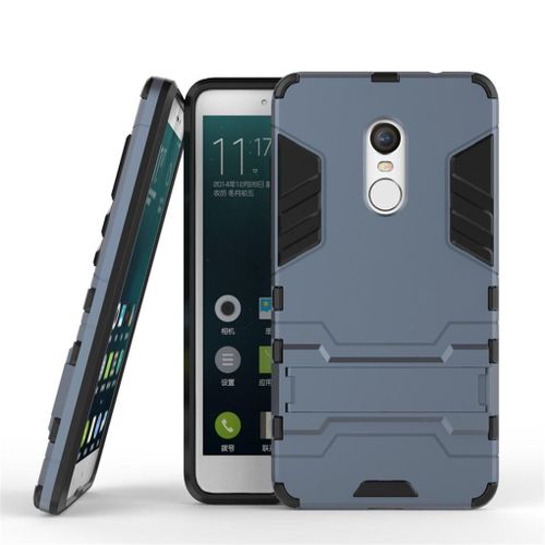 Xiaomi Redmi Note 4 / Note 4x Coque, Saturcase Hybride 2 En 1 [Pc & Silicone] Double Couche Pare-Chocs Protecteur Arrire Coque Housse tui Avec Bquille Pour Xiaomi Redmi Note 4 / Note 4x (Bleu Marine)