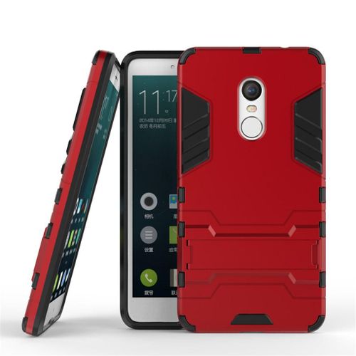 Xiaomi Redmi Note 4 / Note 4x Coque, Saturcase Hybride 2 En 1 [Pc & Silicone] Double Couche Pare-Chocs Protecteur Arrire Coque Housse tui Avec Bquille Pour Xiaomi Redmi Note 4 / Note 4x (Rouge)