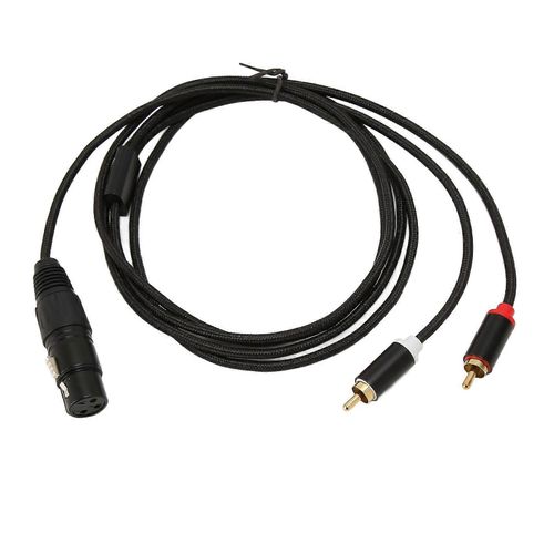 XLR vers Double RCA Cble Femelle  Mle Faible Perte Silencieux Y Splitter Duplicator Fil Stro Cordon d'Interconnexion Sonore 1m / 3.3ft