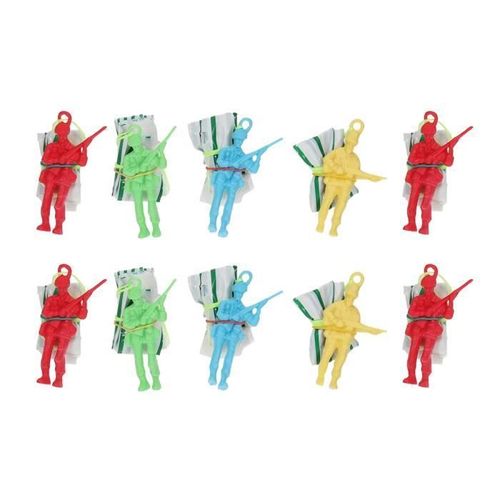 Xm 10 Pcs Parachute Jouet Pratique Durable Lger Solider En Plastique Mini Pour Bambin Enfants Jouet A Tirer - Jouet A Pousser