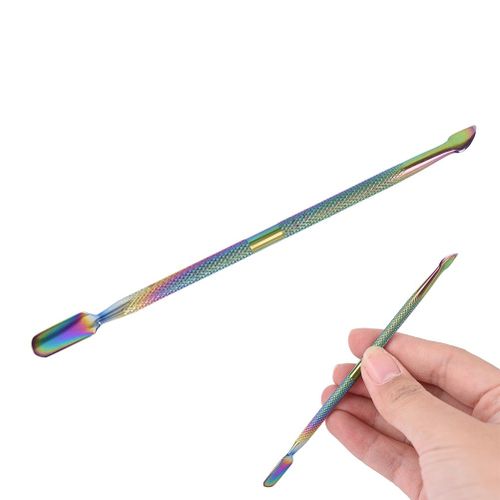 Xm 1pc Nail Art Femme Dame Ongles Propre Dissolvant Peau Morte Arc-En-Ciel Poussoir Dissolvant Manucure Cuticule Poussoir Double Extrmit Cuticule Poussoir