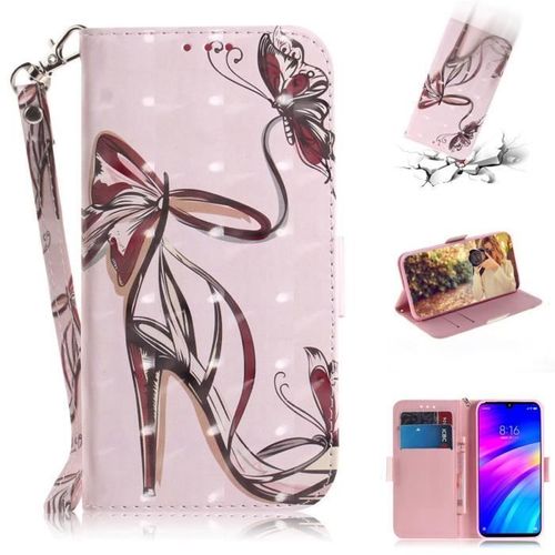 Xm Pour Housse Xiaomi Redmi 7 Avec Support Rtro 3d Portefeuille Housse Protection  Rabat Xiaomi Redmi 7 6.26