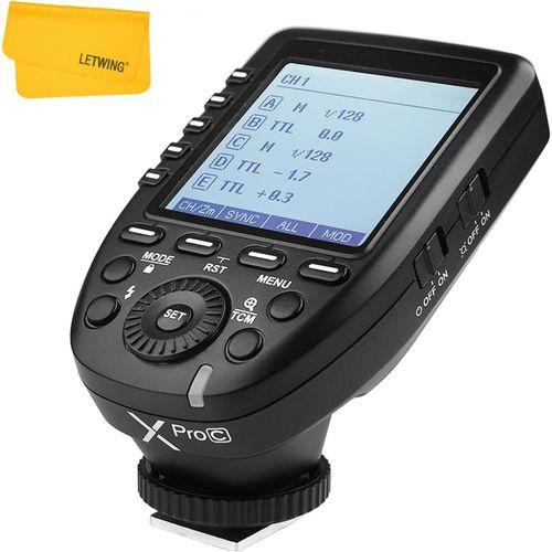 Xpro-C Ttl Dclencheur De Flash metteur Pour Appareil Photo Eos , 2.4G Hss 1/8000S Flash Trigger, Grand cran Lcd Transmetteur, Convert-Manuel Fonction Tcm, 5 Boutons De Grou[Gopro3450]