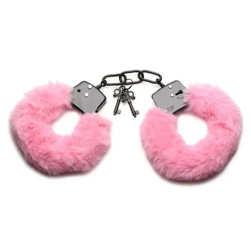 Xr Brands - Cuffed In Fur Menottes - Rose