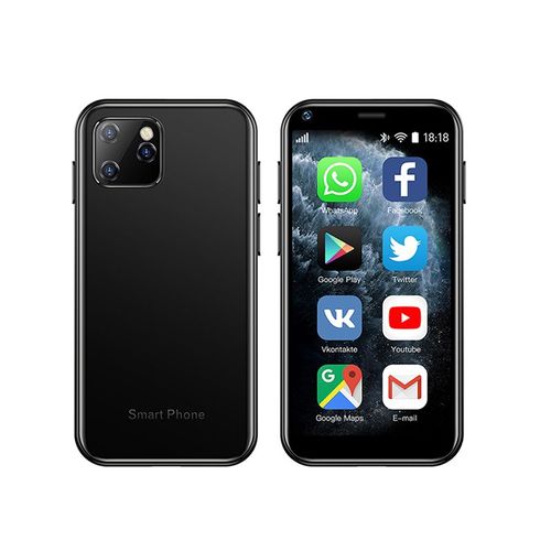 XS11 Mini Smartphone 2,5 pouces Android 8.1 Quad Core RAM 2 Go ROM 16 Go 1000mAh Double SIM 3G Telephone Noir