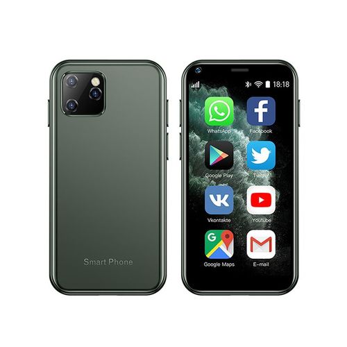 XS11 Petit Smartphone 2,5 pouces Android 8.1 Quad Core RAM 2Go ROM 16Go 1000mAh Double SIM 3G Telephone Vert