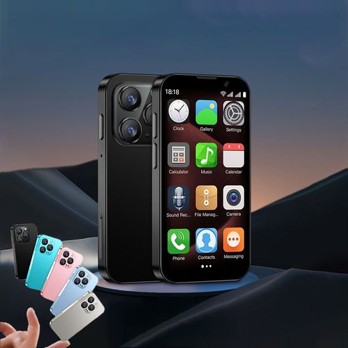 XS18 PRO NOUVEAU Mini Smartphone 3G 3.0 pouces 2GB+16GB Android 9.0 Double SIM Double Veille Bluetooth Reconnaissance Faciale Noir