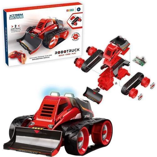 Xtrem Bots - Robotruck, Robot Jouet Programmable Tlcommand, Kit Robot A Construire 70 Pices, Robotique Intelligent Stem, Cadeau
