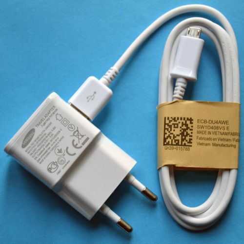 Xx Chargeur Samsung Galaxy Tab 3 Lite 7.0 T110 Charge Rapide Afc 2a Blanc + Cable 1,5 M Usb-Micro Usb