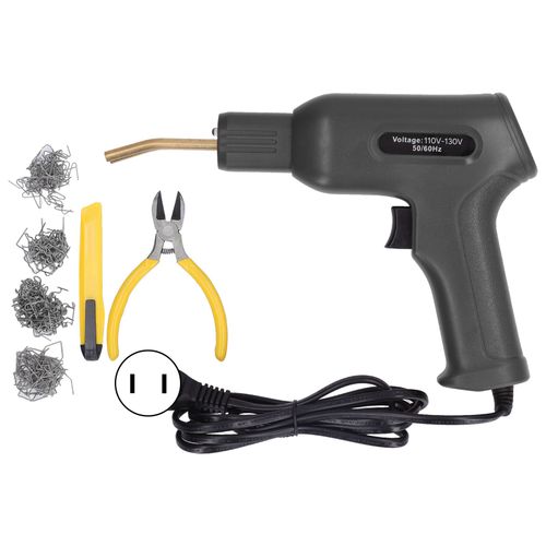 Xyong Agrafeuse A Chaud 50 W Pour Reparation De Plastique Automobile, Kit De Soudage Pour Reparation De Pare-Chocs De Voiture Avec 4 Types De Clous, Prise Americaine Noire 110-130 V