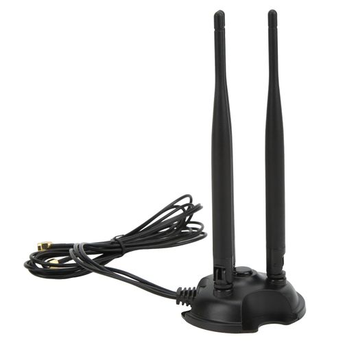 XYONG Antenne Wi-Fi a gain eleve 2,4 GHz/5 GHz/5,8 GHz double bande 3 en 1 6 dBi, aimantee pour routeur sans fil et maison connectee