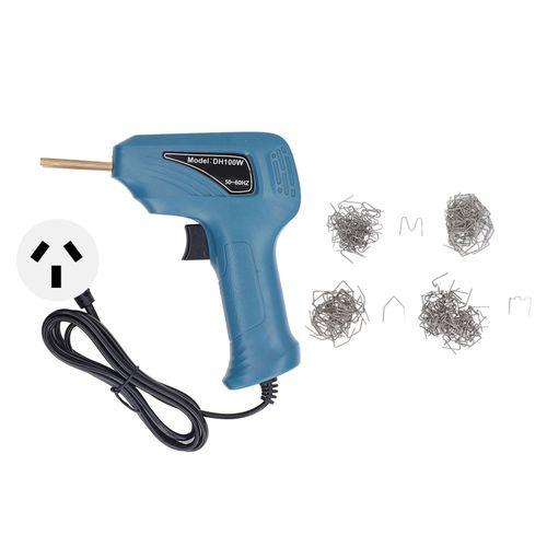 Xyong Chalumeau De Soudage Plastique Avec Agrafe, Robuste Et Pratique, Kit De Pistolet De Soudage Plastique Pour Reparation De Pare-Chocs, Prise Au 200-240 V, Cyan