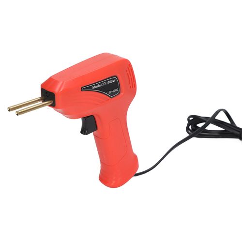 Xyong Chalumeau De Soudage Plastique Avec Agrafe, Robuste Et Pratique, Kit De Pistolet De Soudage Plastique Pour Reparation De Pare-Chocs, Prise Britannique 200-240 V, Rouge