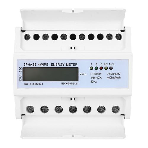 Xyong Compteur D'energie Ferroviaire Triphase 4 Fils 7 Poles Lcd Down-In Down-Out Circuits Integres Numeriques Portables