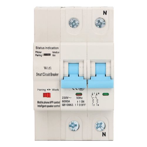 Xyong Disjoncteur Wi-Fi 2p, Montage Sur Rail Din, Telecommande, Interrupteur Intelligent Avec Fonction De Temporisation, Ac230 V 80 A