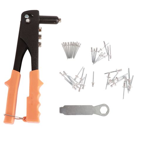 Xyong Ensemble D'outils A Riveter, Pistolet A Riveter Manuel Ergonomique En Alliage D'aluminium, Riveteuse A Main Pour Porte, Fenetre, Double Poignee
