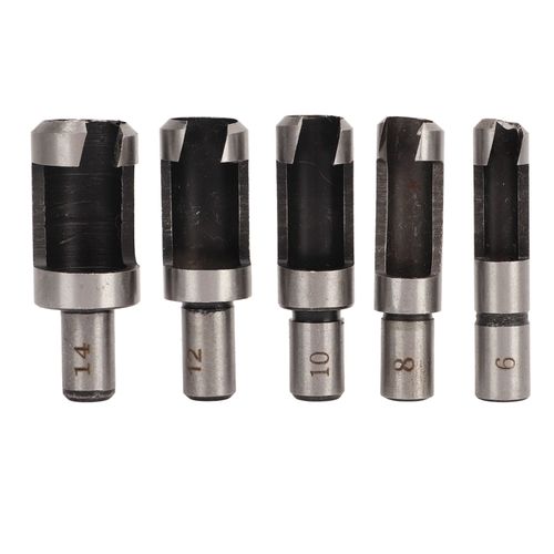 Xyong Ensemble De 5 Forets A Bois Pour Coupe-Bouchon, Couteau A Liege Pour Le Travail Du Bois, Tige De 9,5 Mm, Diametre Interieur?: 6, 8, 10, 12, 14 Mm