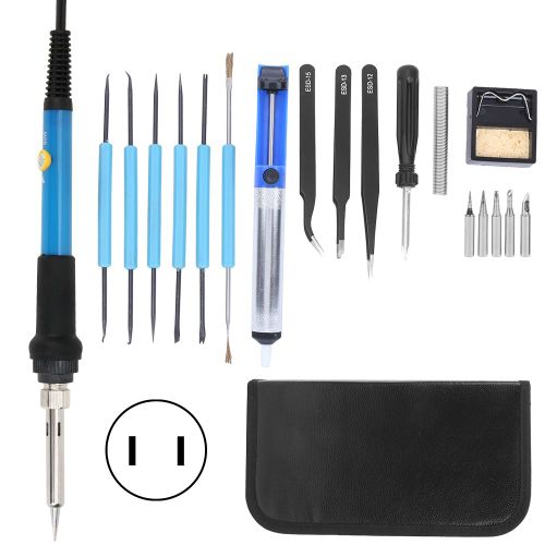 Xyong Kit De Fer A Souder Electrique 60 W, Temperature Reglable, Kit D'outils De Soudage Diy Avec Fonction Interrupteur, Prise Americaine Ac 110 V