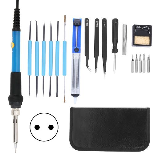 Xyong Kit De Fer A Souder Electrique 60 W, Temperature Reglable, Kit D'outils De Soudage Diy Avec Fonction Interrupteur, Prise Ue Ac220 V