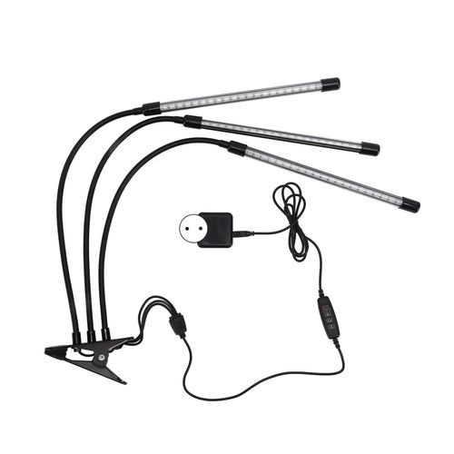Xyong Lampe De Croissance A 3 Tetes Avec Clip Ip44, Lampe De Bureau Flexible A Intensite Variable Pour Plantes, Pour Ferme, Prise Ue 100-240 V
