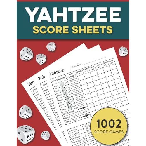 Yahtzee Score Sheets 1002 Score Games Large Yahtzee Score Sheet Pad 8.5 x 11" Rakuten