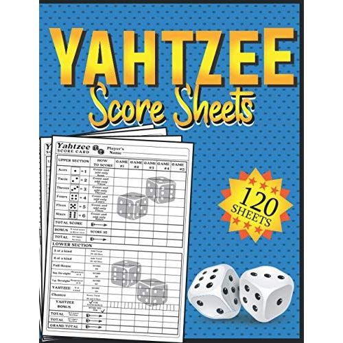 Yahtzee Score Sheets 120 Original Double Sided Small Score Keeper