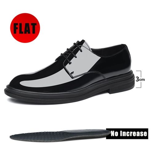 Yeinphilosophars-Chaussures Derby En Cuir Verni Pour Hommes,Nouvelles Chaussures Provoqu,lvateur Formel,Chaussures D'affaires,Dessus Brillant,Recommand Pour Augmenter,6 Cm,8cm - 37