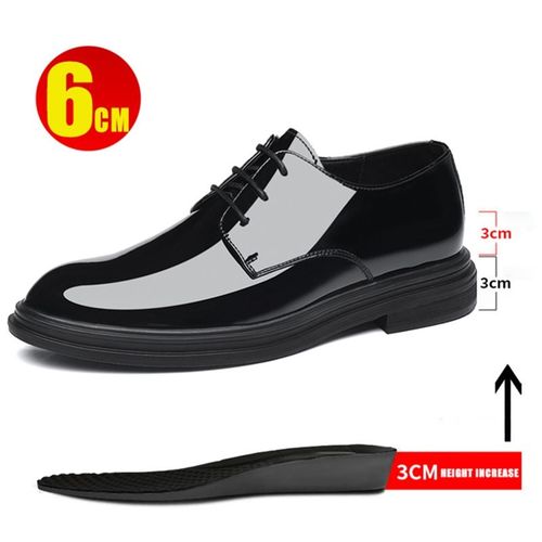 Yeinphilosophars-Chaussures Derby En Cuir Verni Pour Hommes,Nouvelles Chaussures Provoqu,lvateur Formel,Chaussures D'affaires,Dessus Brillant,Recommand Pour Augmenter,6 Cm,8cm - 44