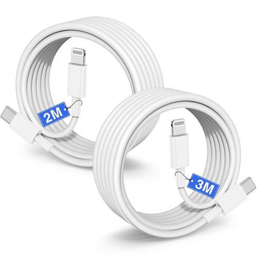 Yemaesre-Cbles Usb C Vers Lightning Iphone, 2m+3m Long [Certifi Apple]Type-C Cable De Charge Rapide,Lot De 2 Fil Chargeur Cordon Usb C Vers Lightning Pour Iphone 14/13/12 Pro/ /Mini/Plus/11/X/Xs/Xr