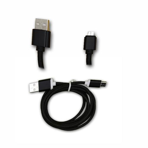 Yezz Andy 5.5EI Cble Data NOIR 1M en nylon tress ultra Rsistant (garantie 12 mois) Micro USB pour charge, synchronisation et transfert de donnes by PH26 