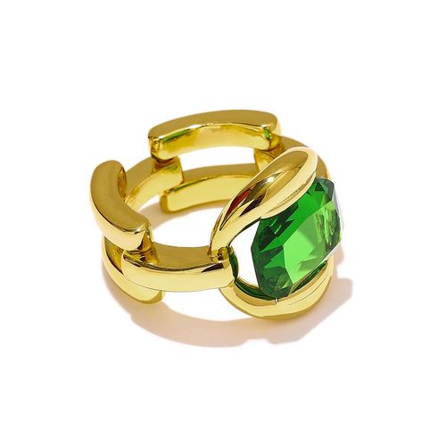 Yhpup-Ensemble De Bijoux En Acier Inoxydable Localit, Collier, Bague, Bracelet, Mode, Verre Vert, Pendentif En Clip, Plaqu Jo18 K, tanche
