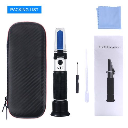 Yieryi-Rfractomcirculation De Salinit Portable,Compteur De Concentration De Sel,Testeur De Densit De Solution De Sel,Atc Pour Piscine,Aquarium,Nourriture - Type Leather Case
