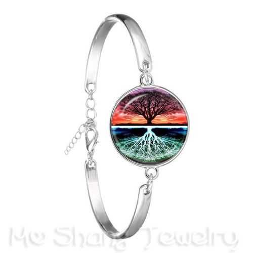 Yincomposer-Bracelet Plaqu Argent Symdains Fleur Noire Et Blanche, Naturel, Rustique, Olizing, Ftp, Cadeau Cratif, Attention