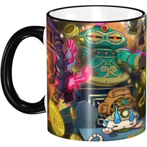 Yokai Watch Anime Mug Anime Cartoon Tasse  Caf En Cramique Mignonne Mode Petit-Djeuner Tasse Facile  Nettoyer Convient Aux Enfants Adultes 330 Ml Noir