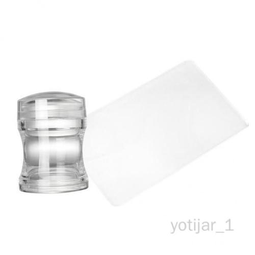 Yotijar 3 Tampons  Double Extrmit Pour Nail Art, Grattoirs De Manucure Transparents, 4.5x5.3x8.3 Cm
