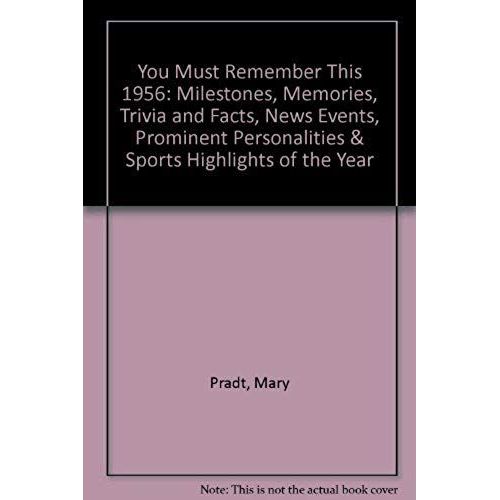You Must Remember This 1956: Milestones, Memories, Trivia And Facts, News Events, Prominent Personalities & Sports Highlights Of The Year   de Betsy Dexter  Format Broch 