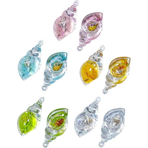 Ytseazn-10pcs Pendentifs Conque En Rsine Color,Pendentif Diy,Pendentifs En Coquillage,Pendentifs Breloques,Porte-Cls Collier Charme Mignon Bracelet Accessoires,Pour La Fabrication De Bijoux