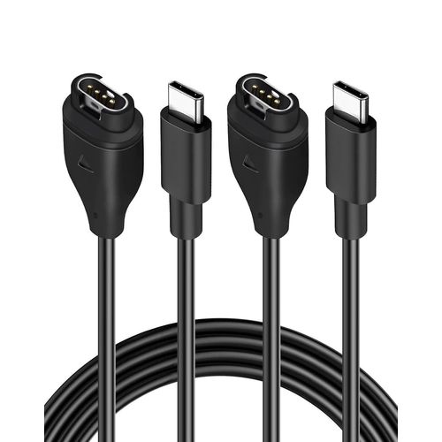 Ytseazn-2 Pices Cble De Chargeur Usb C Pour Montre Garmin,Chargeur Type C Compatible Avec Garmin Fenix 7 7x 6 6s 6x Pro 5 5s 5x Approach Forerunner 165 265 965 955 Vivoactive 3 4 4svenu 2 3 3s Instinct 2