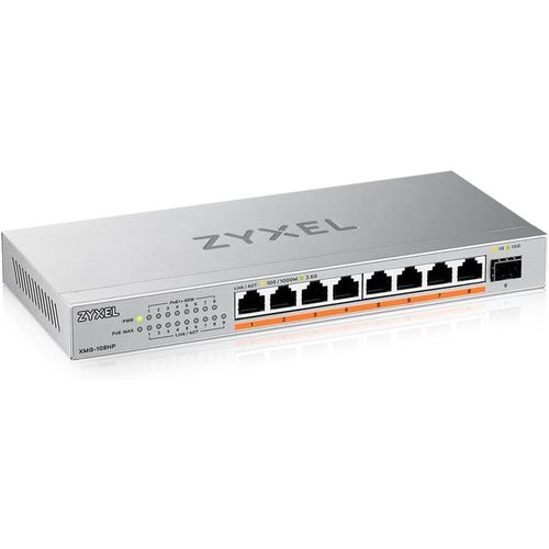 ytseazn-8-Port Poe 2.5G Multi-Gig Unmanaged Switch @ 100W Avec 8XPoe++(60W),1X10G Sfp+ |Desktop Ou Wall Mount [Xmg-108Hp]