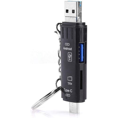 ytseazn-Adaptateur Usb Type C Otg-Lecteur De Carte Mmoire Portable-Adaptateur Usb 2.0/Type C/Micro Usb Et Fonction Otg-Pour Pc,Ordinateur Portable,Smartphones,Tablettes(Noir)