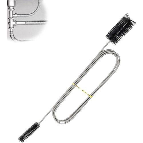 Ytseazn-Brosse Nettoyage Tuyau,Brosse Nettoyage Flexible Utilisables  Deux Ttes,2m Dboucheur Canalisation Professionnel,Pour Le Nettoyage De Tous Types De Tuyaux Et D'gouts